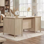 Scrivania direzionale Whitaker Point in acero naturale - Sauder: Mobili per l'home office con contenitore e vassoio per tastiera
