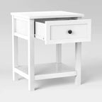 Tavolino tradizionale con cassetto portaoggetti bianco classico - Room Essentials™ (montaggio richiesto)