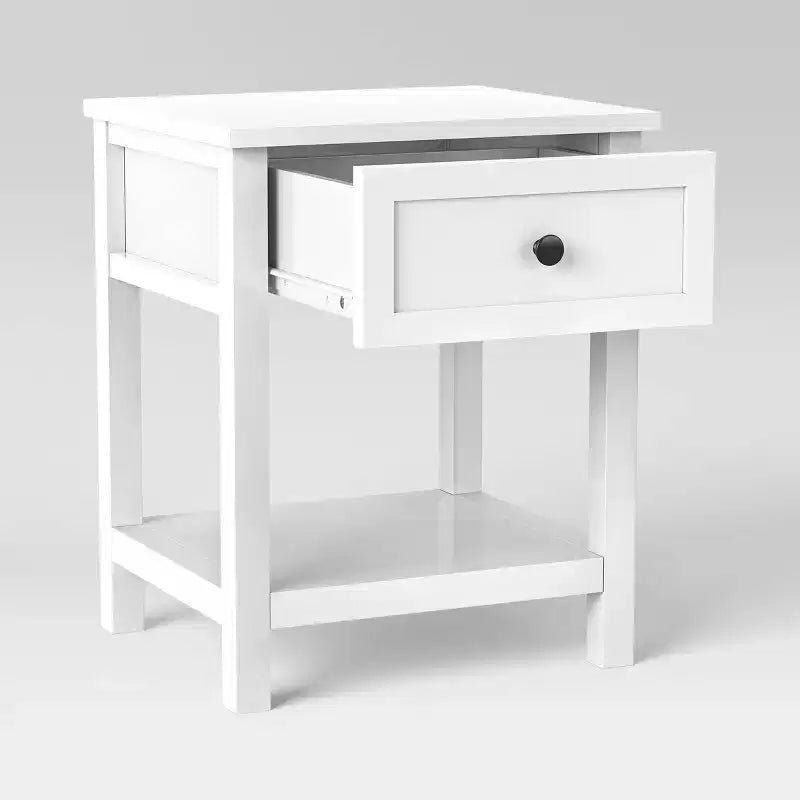 Tavolino tradizionale con cassetto portaoggetti bianco classico - Room Essentials™ (montaggio richiesto)