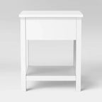 Tavolino tradizionale con cassetto portaoggetti bianco classico - Room Essentials™ (montaggio richiesto)