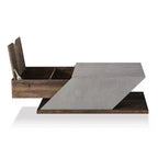 HOMES: Inside + Out Tavolino Antero con piano sollevabile Quercia Riciclata: Stile Industriale, Vano Contenitore, MDF
