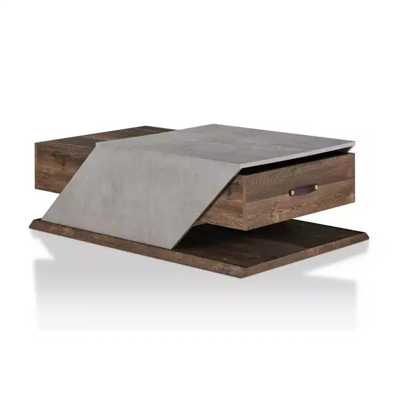 HOMES: Inside + Out Tavolino Antero con piano sollevabile Quercia Riciclata: Stile Industriale, Vano Contenitore, MDF