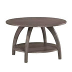 Breighton Home Aldrin Coffee Table with Shelf in Wirebrush Dark Gray