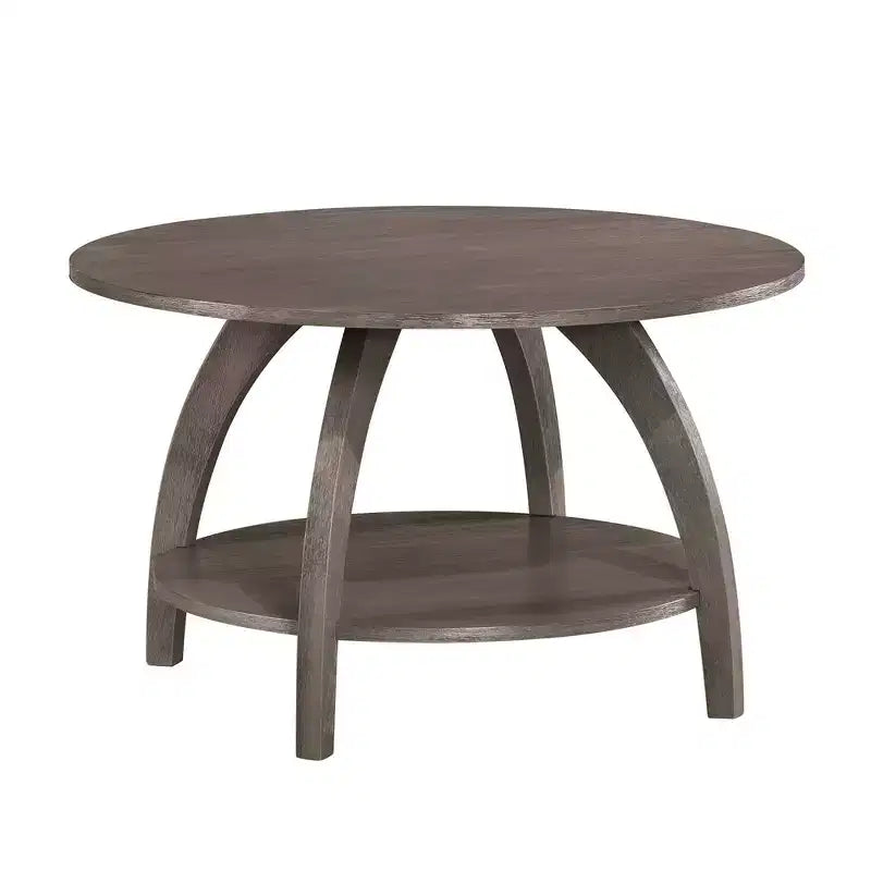 Breighton Home Aldrin Coffee Table with Shelf in Wirebrush Dark Gray