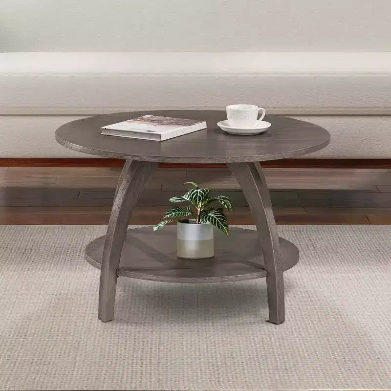 Breighton Home Tavolino da caffè Aldrin con ripiano, grigio scuro spazzolato