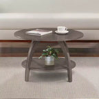 Breighton Home Tavolino da caffè Aldrin con ripiano, grigio scuro spazzolato