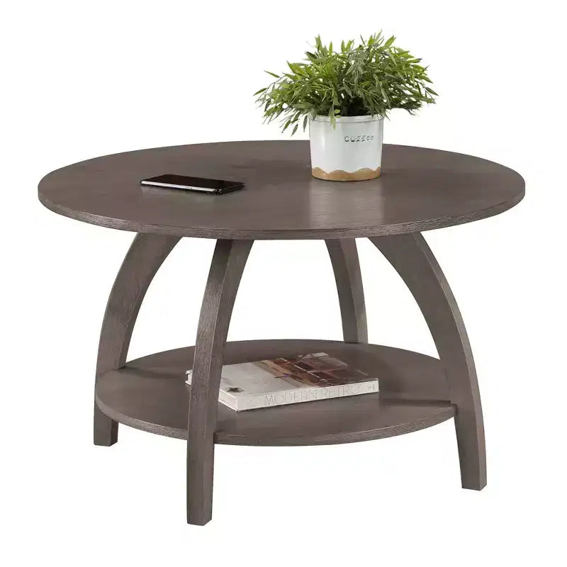 Breighton Home Tavolino da caffè Aldrin con ripiano, grigio scuro spazzolato