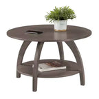 Breighton Home Tavolino da caffè Aldrin con ripiano, grigio scuro spazzolato