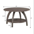 Breighton Home Tavolino da caffè Aldrin con ripiano, grigio scuro spazzolato