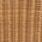 bali & pari Tavolino console in rattan con bordo smerlato Paisley, miele chiaro