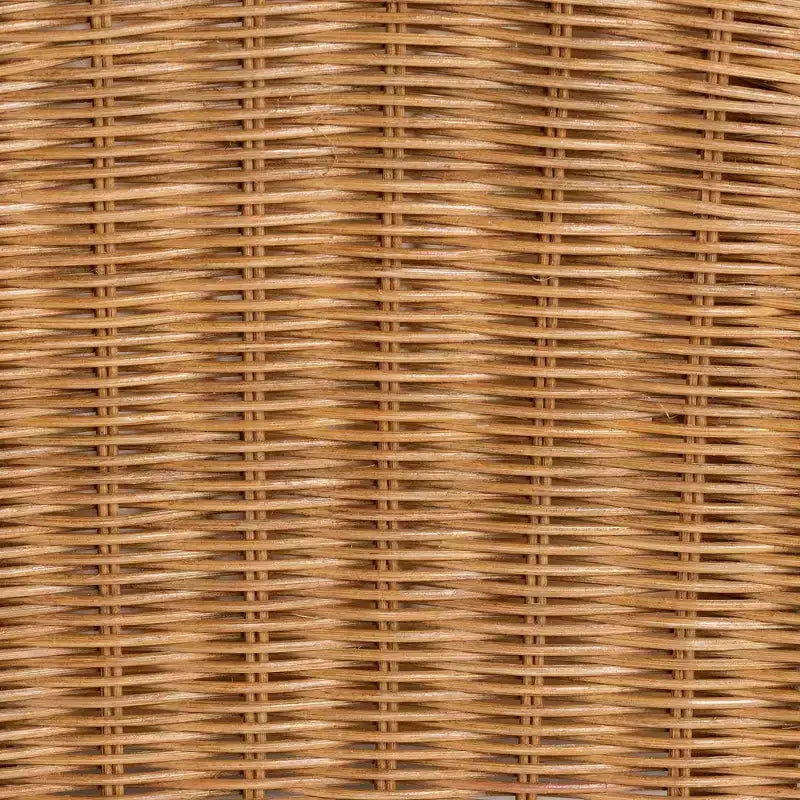 bali & pari Tavolino console in rattan con bordo smerlato Paisley, miele chiaro