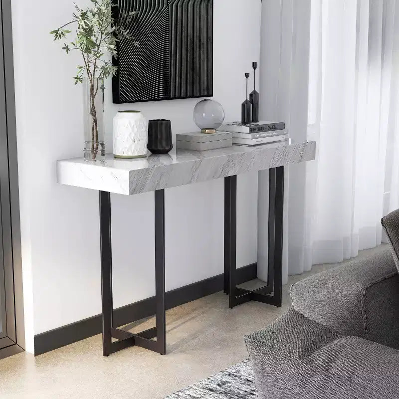 Set 3 tavolini da caffè contemporanei Rohde con cassetti, grigio/metallo color gomma - miBasics