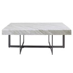 Set 3 tavolini da caffè contemporanei Rohde con cassetti, grigio/metallo color gomma - miBasics