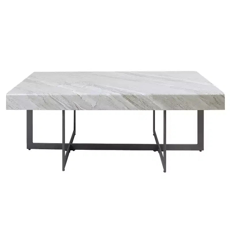 Set 3 tavolini da caffè contemporanei Rohde con cassetti, grigio/metallo color gomma - miBasics