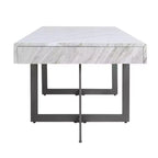 Set 3 tavolini da caffè contemporanei Rohde con cassetti, grigio/metallo color gomma - miBasics