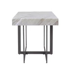 Set 3 tavolini da caffè contemporanei Rohde con cassetti, grigio/metallo color gomma - miBasics