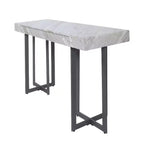 Set 3 tavolini da caffè contemporanei Rohde con cassetti, grigio/metallo color gomma - miBasics