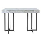 Set 3 tavolini da caffè contemporanei Rohde con cassetti, grigio/metallo color gomma - miBasics