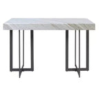 Set 3 tavolini da caffè contemporanei Rohde con cassetti, grigio/metallo color gomma - miBasics
