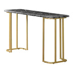 Set 3 Tavolini Trillick con Piano Effetto Marmo Oro/Nero - miBasics: Struttura in Metallo in Stile Moderno di Metà Secolo, Finitura Verniciata a Polvere