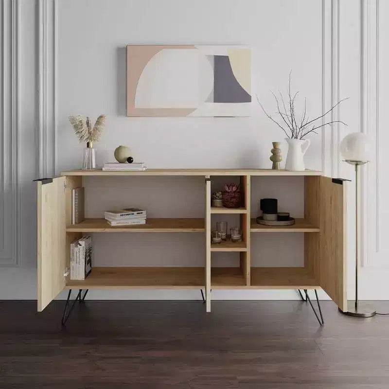 Credenza portaoggetti Niche in rovere chiaro