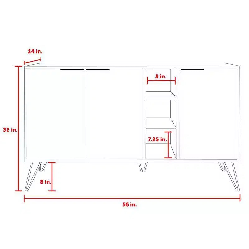 Credenza portaoggetti Niche in rovere chiaro