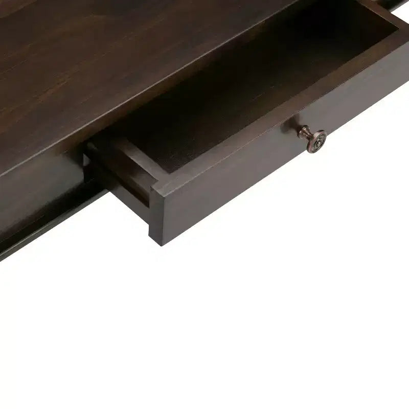 Tavolino da caffè WyndenHall da 112 cm in legno massello di tiglio con cassetto e finitura laccata