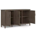 WyndenHall Cantina Wide Storage Cabinet Smoky Brown