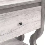 miBasics Brunswicke Tavolino portaoggetti da Comodino/Divano Transizionale a 1 Cassetto, Bianco Costiero: Contenitore per Camera da Letto, Design a Piedistallo
