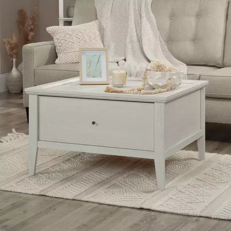 Tavolino contenitore Sauder Larkin Ledge con cassetto color Rovere Ghiaccio