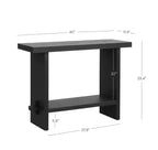Nathan James Set di 2 Tavolini Consolle in Legno Virgo Neri