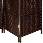 Divisorio a 4 pannelli in tessuto a rombi alto 213 cm - Moka scuro