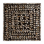 Baxton Studio Feronia Tavolino in Madonnina Nero/Bronzo Floreale: Struttura quadrata in MDF, 46 cm Altezza, 35 cm Larghezza