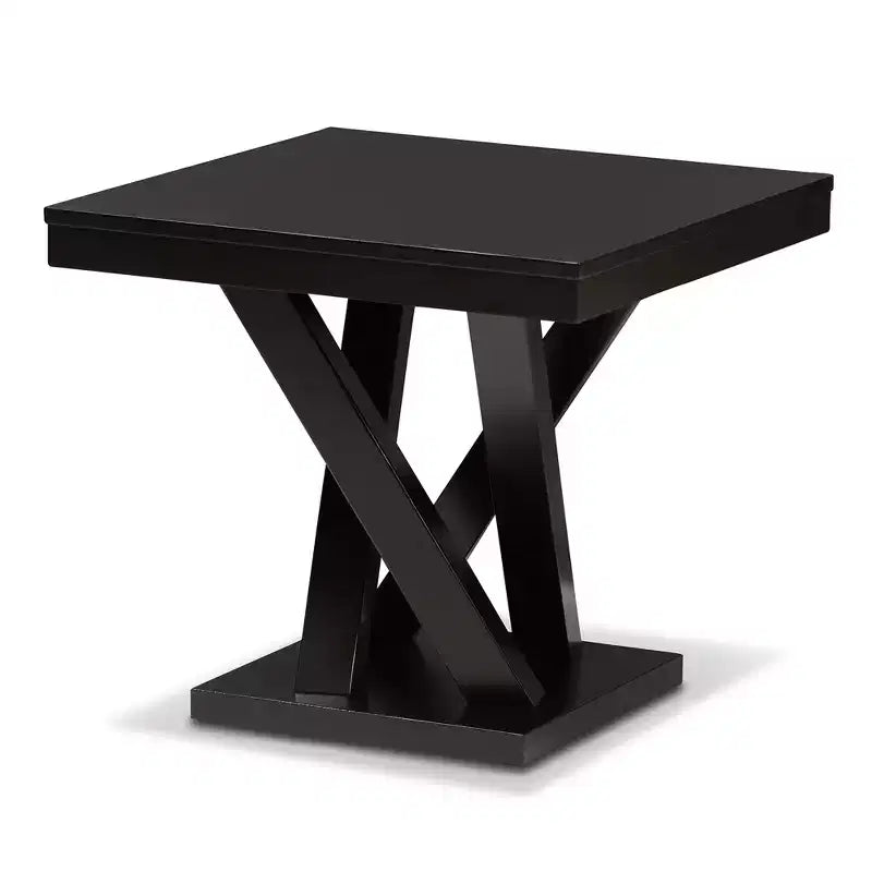 Everdon tavolino moderno, marrone scuro - Baxton Studio: Robusto tavolino quadrato per soggiorno