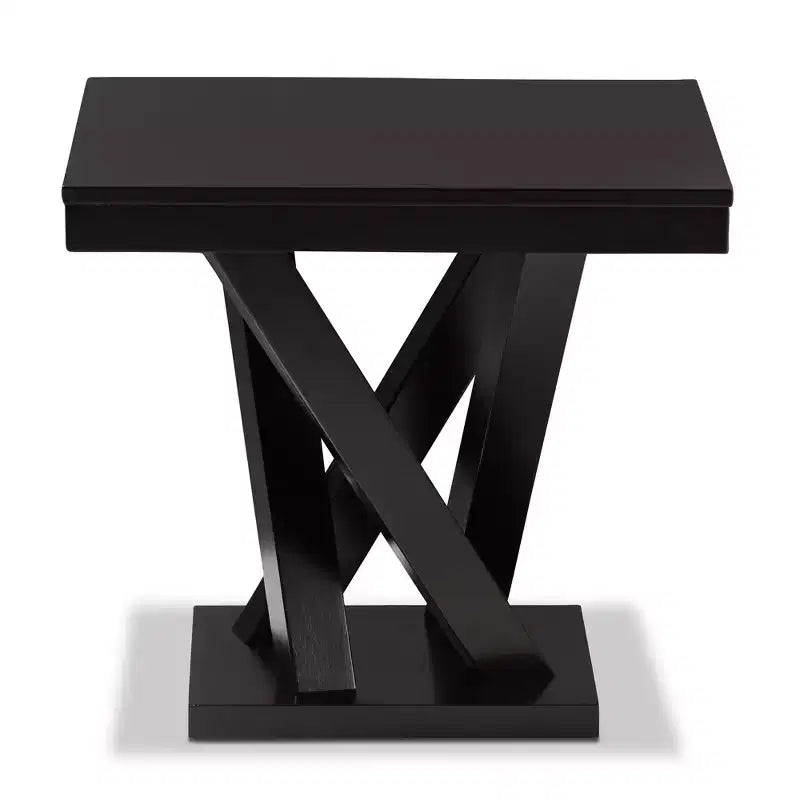 Everdon tavolino moderno, marrone scuro - Baxton Studio: Robusto tavolino quadrato per soggiorno