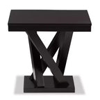 Everdon tavolino moderno, marrone scuro - Baxton Studio: Robusto tavolino quadrato per soggiorno