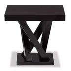 Everdon tavolino moderno, marrone scuro - Baxton Studio: Robusto tavolino quadrato per soggiorno