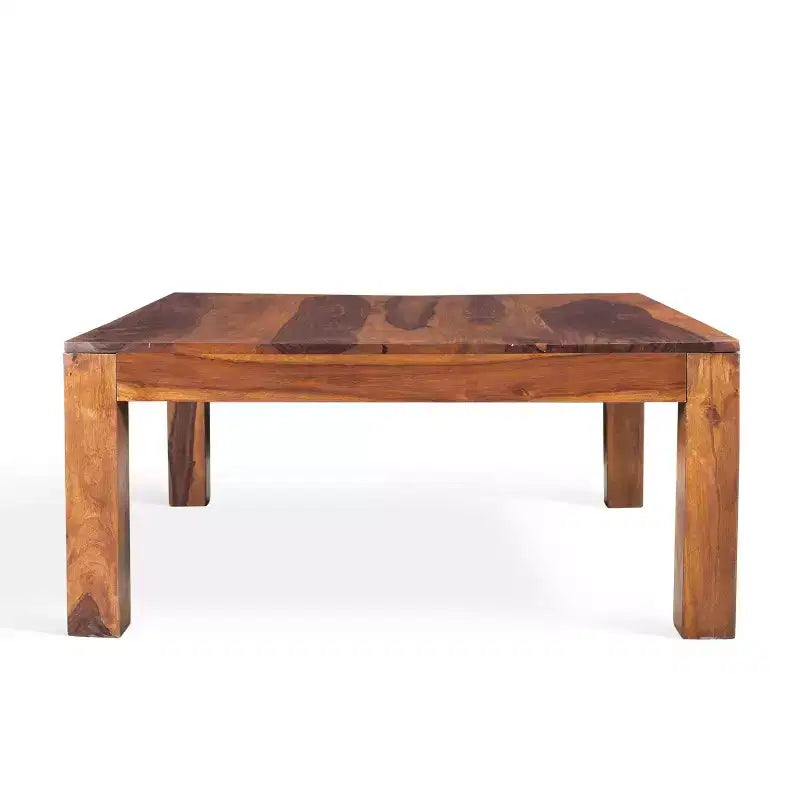 Tavolino da Caffè Basso Quadrato Fatto a Mano Marrone - Timbergirl: Legno Rustico, Finitura Atossica, Vano Contenitore, Design Moderno