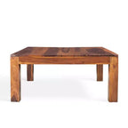 Tavolino da Caffè Basso Quadrato Fatto a Mano Marrone - Timbergirl: Legno Rustico, Finitura Atossica, Vano Contenitore, Design Moderno