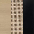 Nathan James Andrew Mobiletto contenitore a 3 cassetti con inserto in rattan naturale e gambe in metallo: Fascino bohémien, ampio spazio di archiviazione