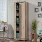Sauder Homeplus Armadio multiuso 2 ante, finitura acero Pacifico: Armadio multiuso laminato, 5 ripiani, organizer da ufficio