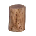 The Urban Port 17" Accent Stump Stool End Table Live Edge Acacia Wood Log with Grain and Knot Details Natural Brown