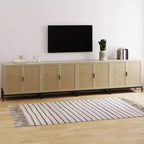 Nathan James Set di 4 Andrew Rattan Mobile Contenitore Rovere Chiaro