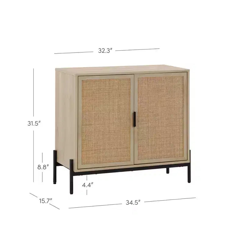Nathan James Set di 4 Andrew Rattan Mobile Contenitore Rovere Chiaro