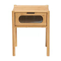 Naresh Bamboo Wood 1 Drawer End Table Natural Brown - Baxton Studio