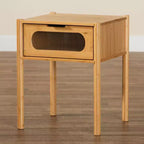 Naresh Tavolino da divano con 1 cassetto in legno di bambù, marrone naturale - Baxton Studio