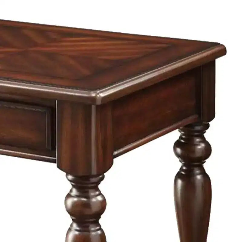 Tavolino Farrel Acme Furniture in Noce: Mobile da Soggiorno con Ripiano Contenitore, Finitura in MDF Impiallacciato