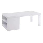Acme Furniture Tavolino da Caffè Harta Bianco Lucido/Cromo