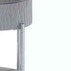 Tavolino d'appoggio Acme Furniture Yukino, grigio/cromo