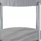 Tavolino d'appoggio Acme Furniture Yukino, grigio/cromo